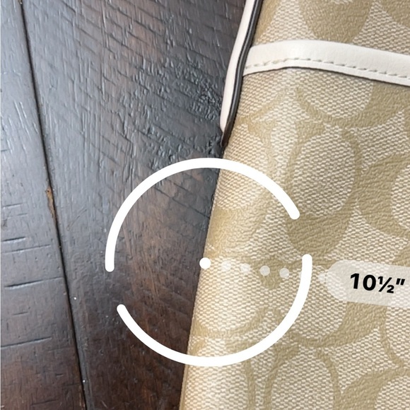 CoachCross Body Bag)F29210 Light Khaki X Chalk Signature Shoulder.NWOT - Picture 9 of 12